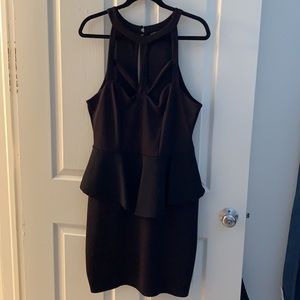 Women’s Plus Size Peplum Black Dress
